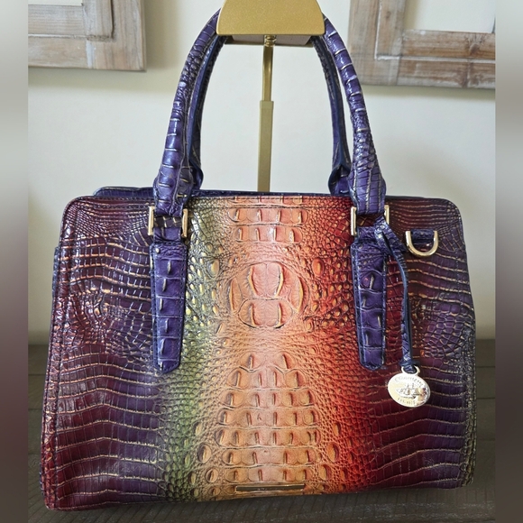 Brahmin Mini Asher Tote- Wallet In Mojave Vineyard Exclusive Embossed Leather - Picture 5 of 16